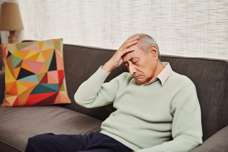 年迈居家老人用眼疲劳,高清,摄影图,摄影图片,图片大全,摄影图免费下载